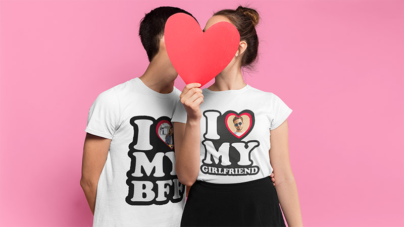 Personalizowana Koszulka I Love My Girlfriend v5